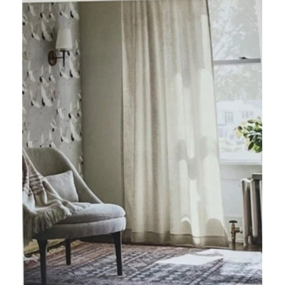 Threshold 100% Linen Light Filtering Curtain Panels 54x95 Natural Beige 2pc